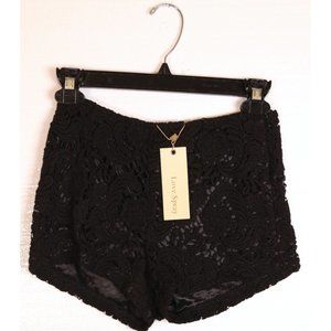 Love Spray Lacy Lined Shorts S  NWT